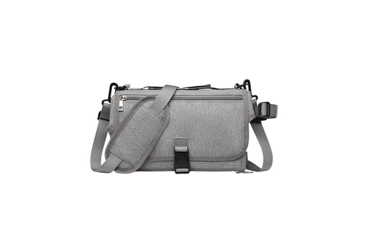 Chic Grey Anymom Diaper Bag with Changing Pad - The Perfect Blend of Style and Functionality for Modern Moms
