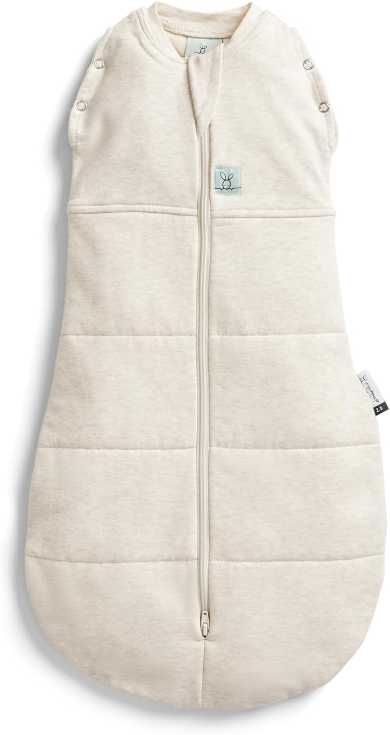 Cocoon Swaddle Bag – TOG Rated for Warmth, Breathable Organic Cotton Baby Swaddle, Two-Way Zip, Arms In or Out