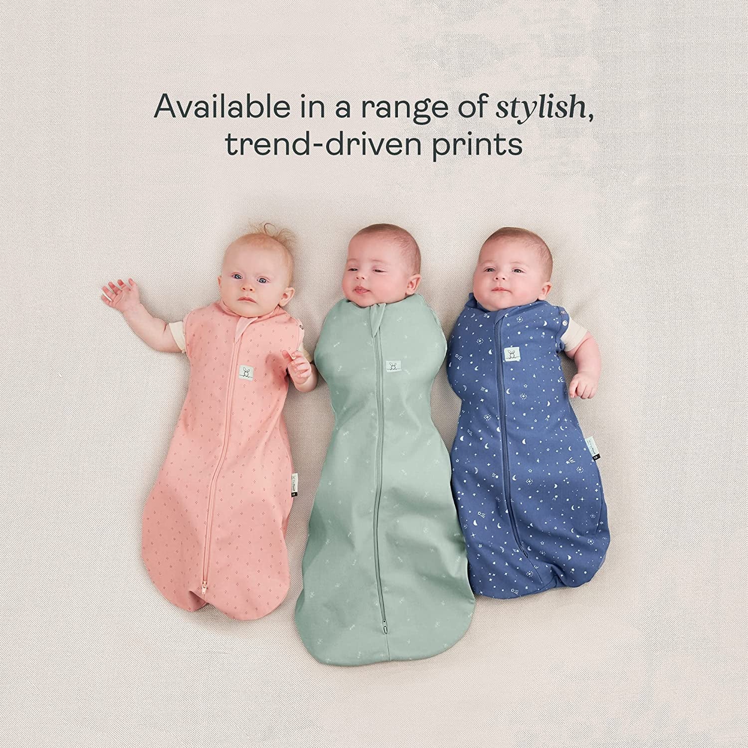 Cocoon Swaddle Bag – TOG Rated for Warmth, Breathable Organic Cotton Baby Swaddle, Two-Way Zip, Arms In or Out