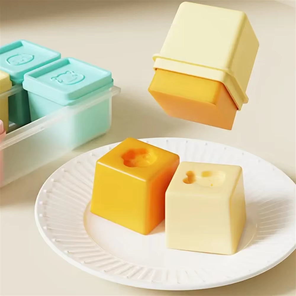 Versatile 6-Cube Silicone Ice Tray with Lid - Perfect for Whiskey, Soups, Cocktails, and More!