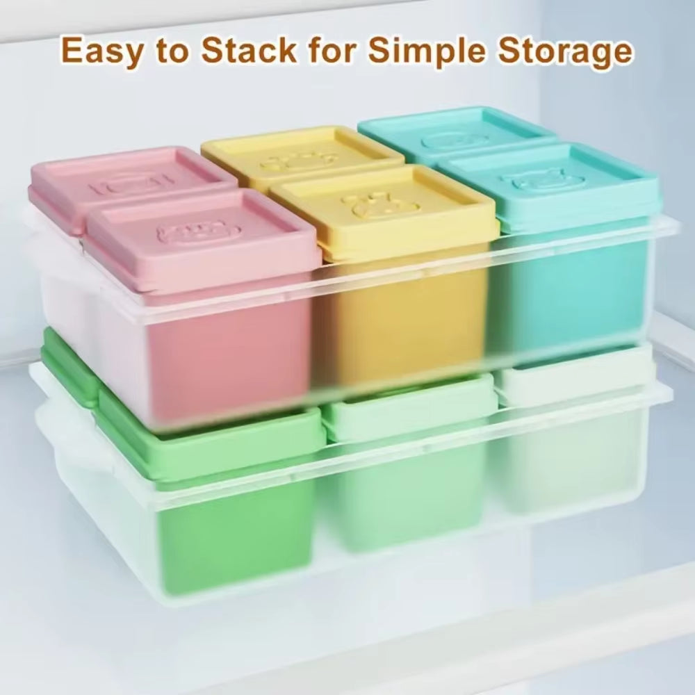 Versatile 6-Cube Silicone Ice Tray with Lid - Perfect for Whiskey, Soups, Cocktails, and More!