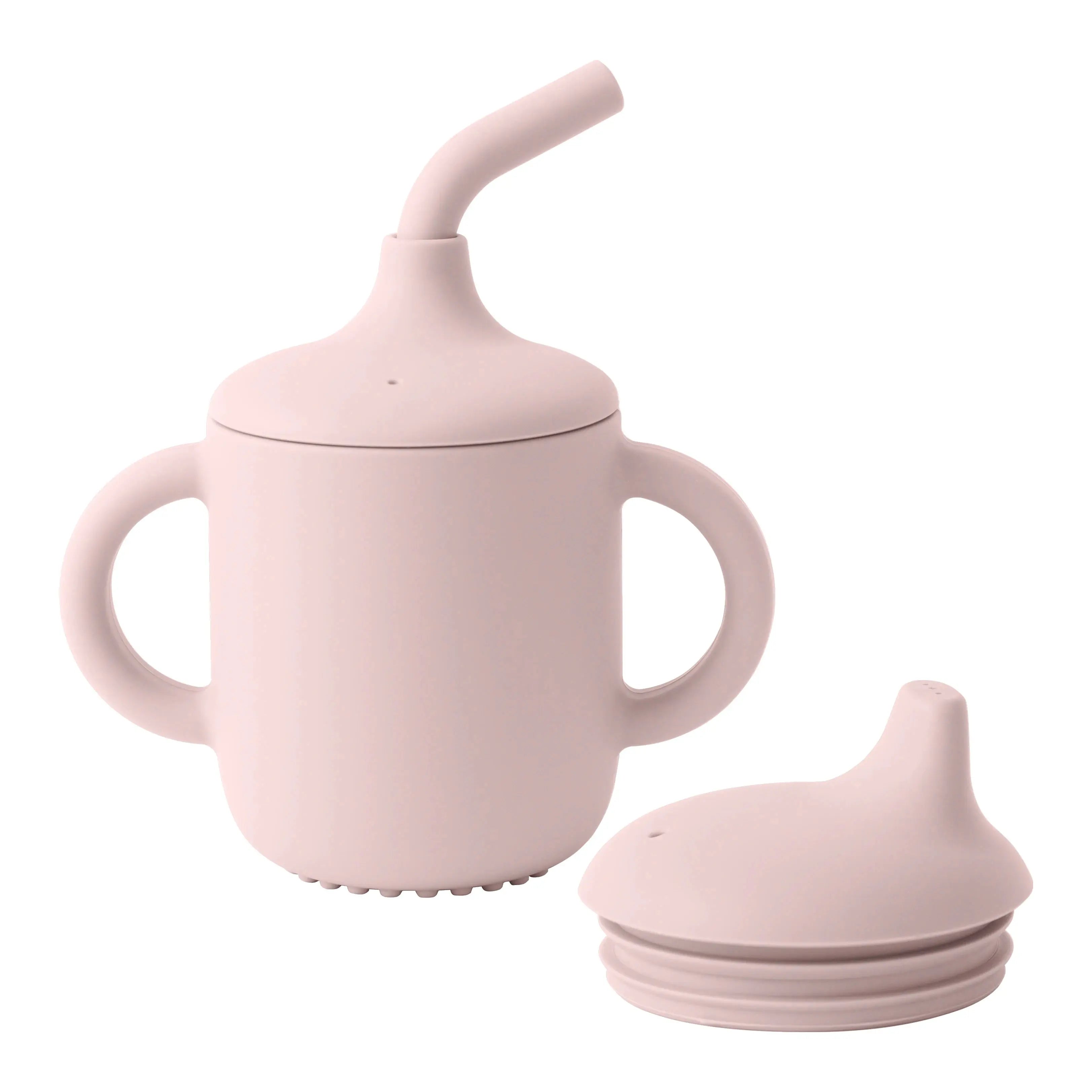 Introducing the Baby Silicone Straw Cup - The Perfect Portable Drinking Companion for Your Little One!