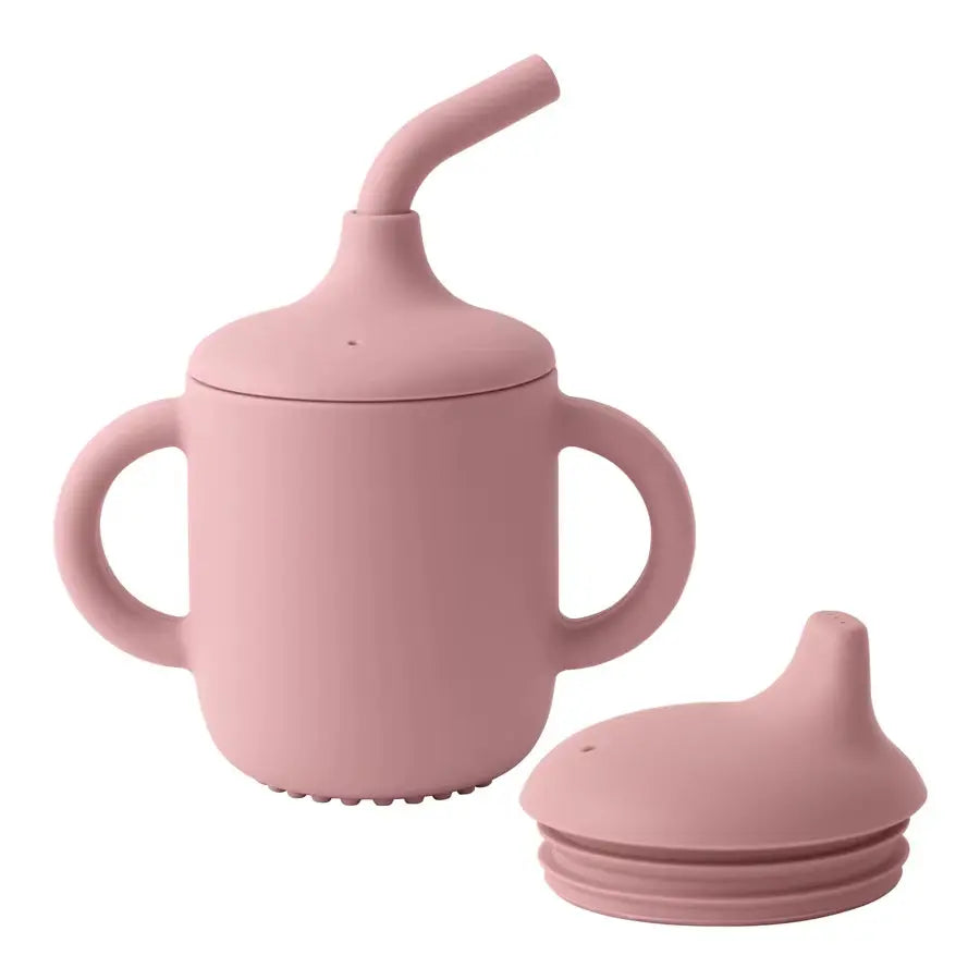 Introducing the Baby Silicone Straw Cup - The Perfect Portable Drinking Companion for Your Little One!