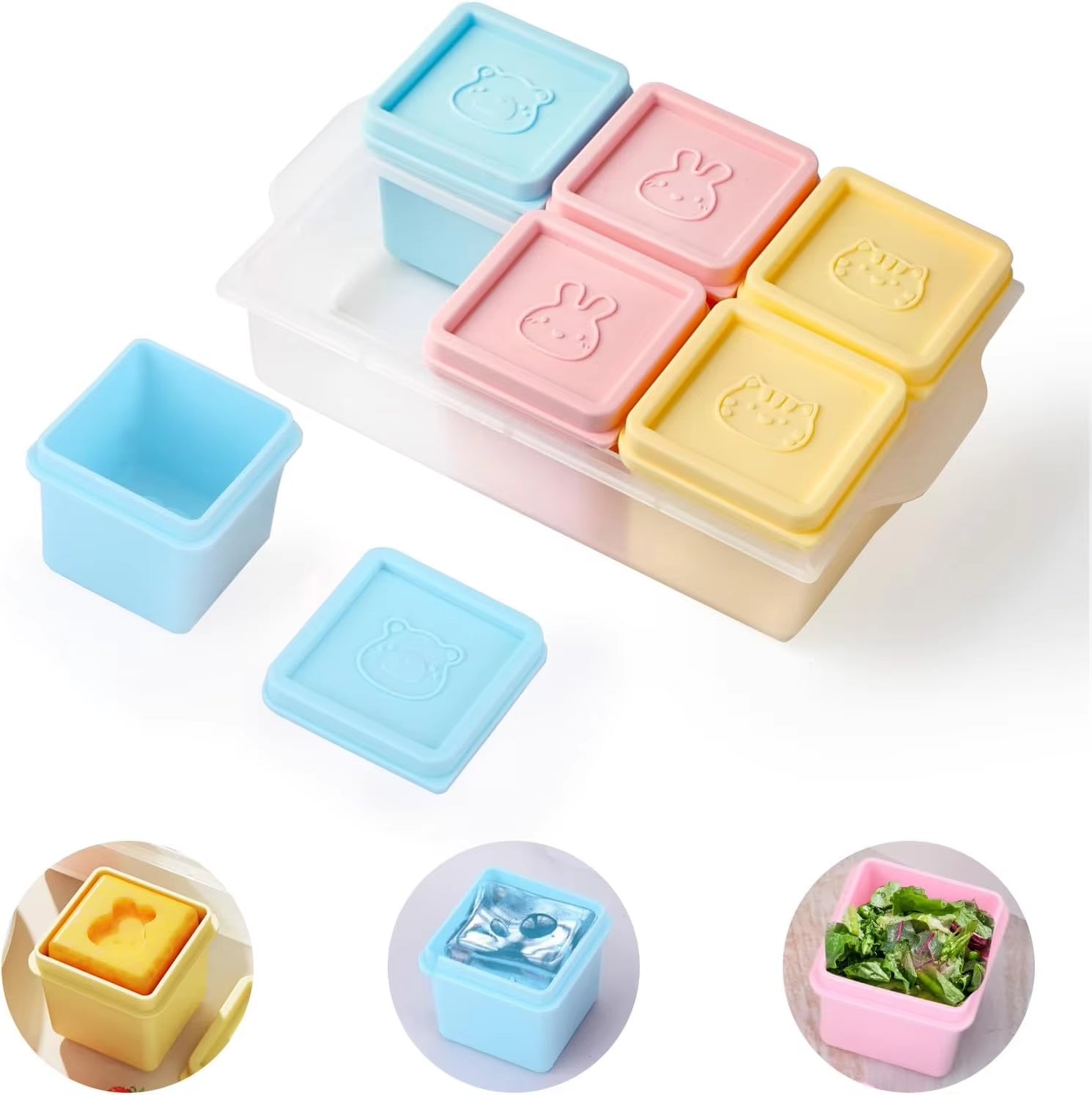 Versatile 6-Cube Silicone Ice Tray with Lid - Perfect for Whiskey, Soups, Cocktails, and More!