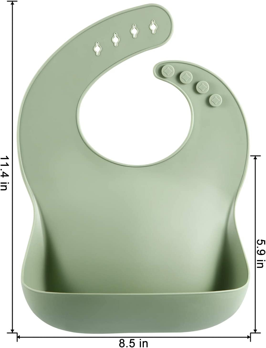 3 Pack Cute Silicone Baby Bibs for Babies & Toddlers (10-72 Months)| Waterproof Baby Feeding Bibs Adjustable with Wide Food Catcher Pocket, Soft, Unisex, Non Messy