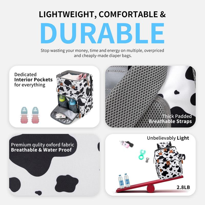 Kabaqoo's Chic Mommy Backpack: Ultimate Diaper Bag with Mosquito Net & Foldable Baby Bed for On-the-Go Moms