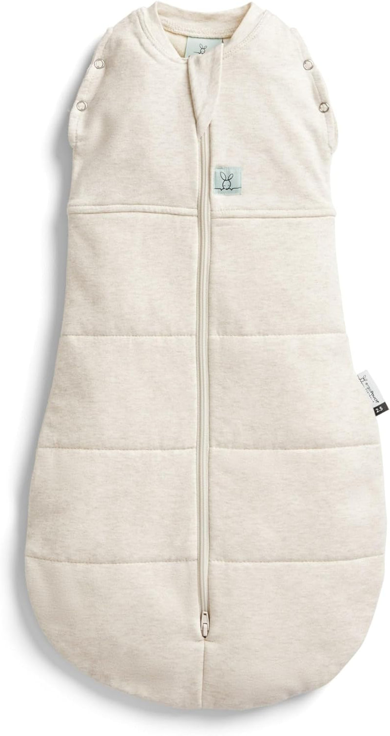 Cocoon Swaddle Bag – TOG Rated for Warmth, Breathable Organic Cotton Baby Swaddle, Two-Way Zip, Arms In or Out
