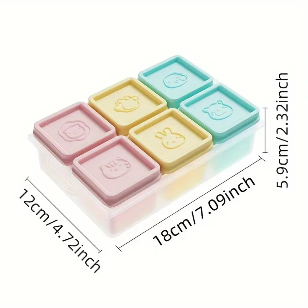 Versatile 6-Cube Silicone Ice Tray with Lid - Perfect for Whiskey, Soups, Cocktails, and More!
