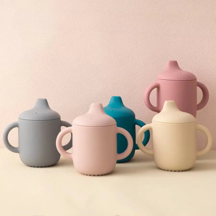 Introducing the Baby Silicone Straw Cup - The Perfect Portable Drinking Companion for Your Little One!