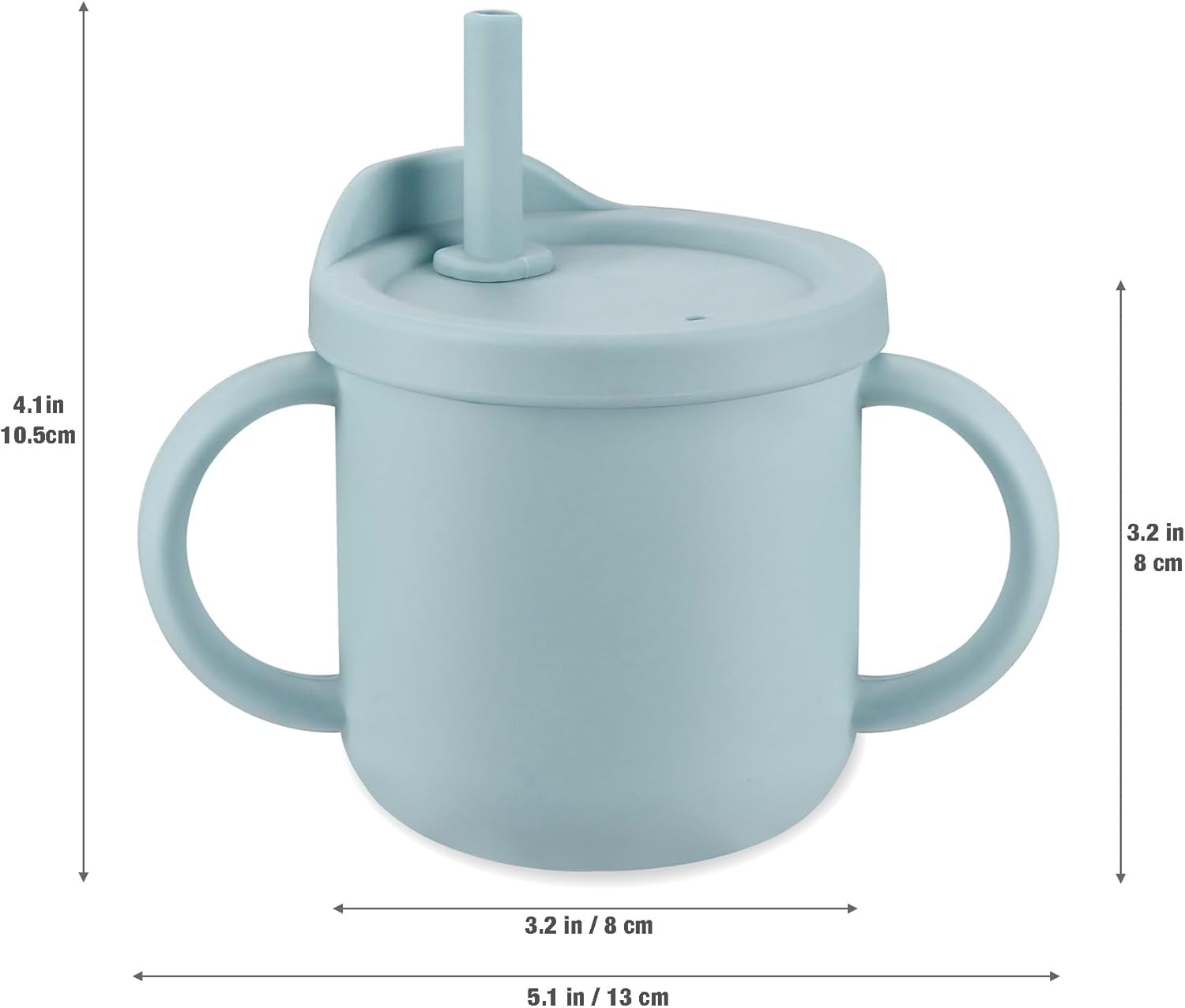 Silicone Baby Feeding Set| 2 Pack Silicone Divided Suction Plate and 2 Pack Tiny Cup with 2 Spoons 2 Forks| Baby Led Weaning Supplies Self Feeding Eating Utensils (Blue/Green)