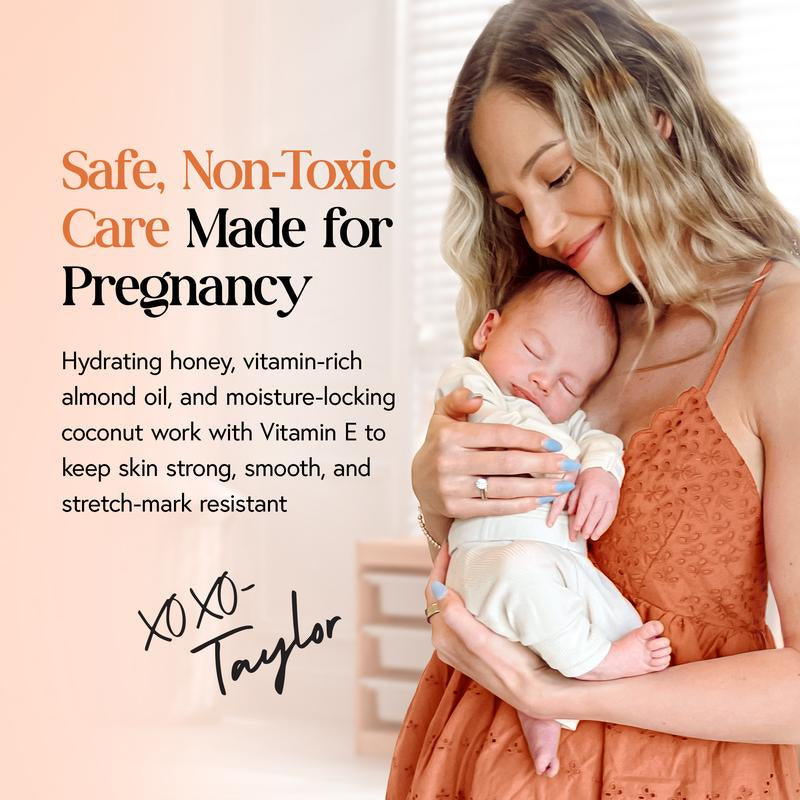 Transform Your Skin with Taylor's Preggie Paste Belly Butter - A Luxurious Hydrating Cream Infused with Manuka Honey & Vitamin E for Expecting Moms - 3.7 Oz