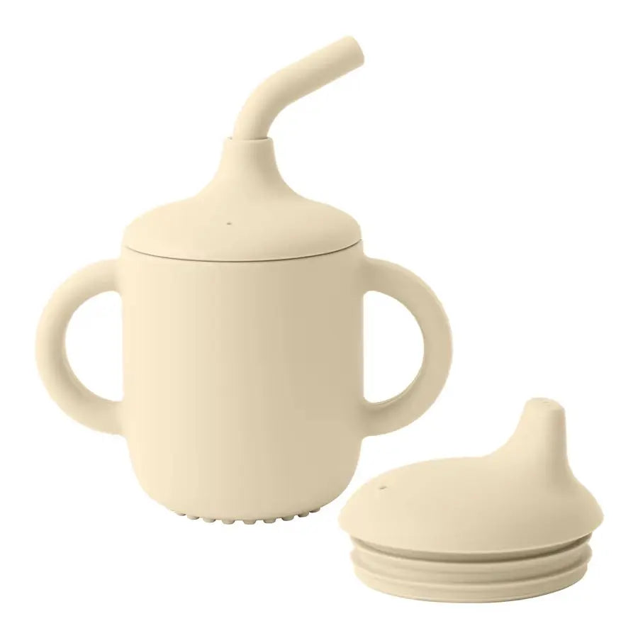 Introducing the Baby Silicone Straw Cup - The Perfect Portable Drinking Companion for Your Little One!