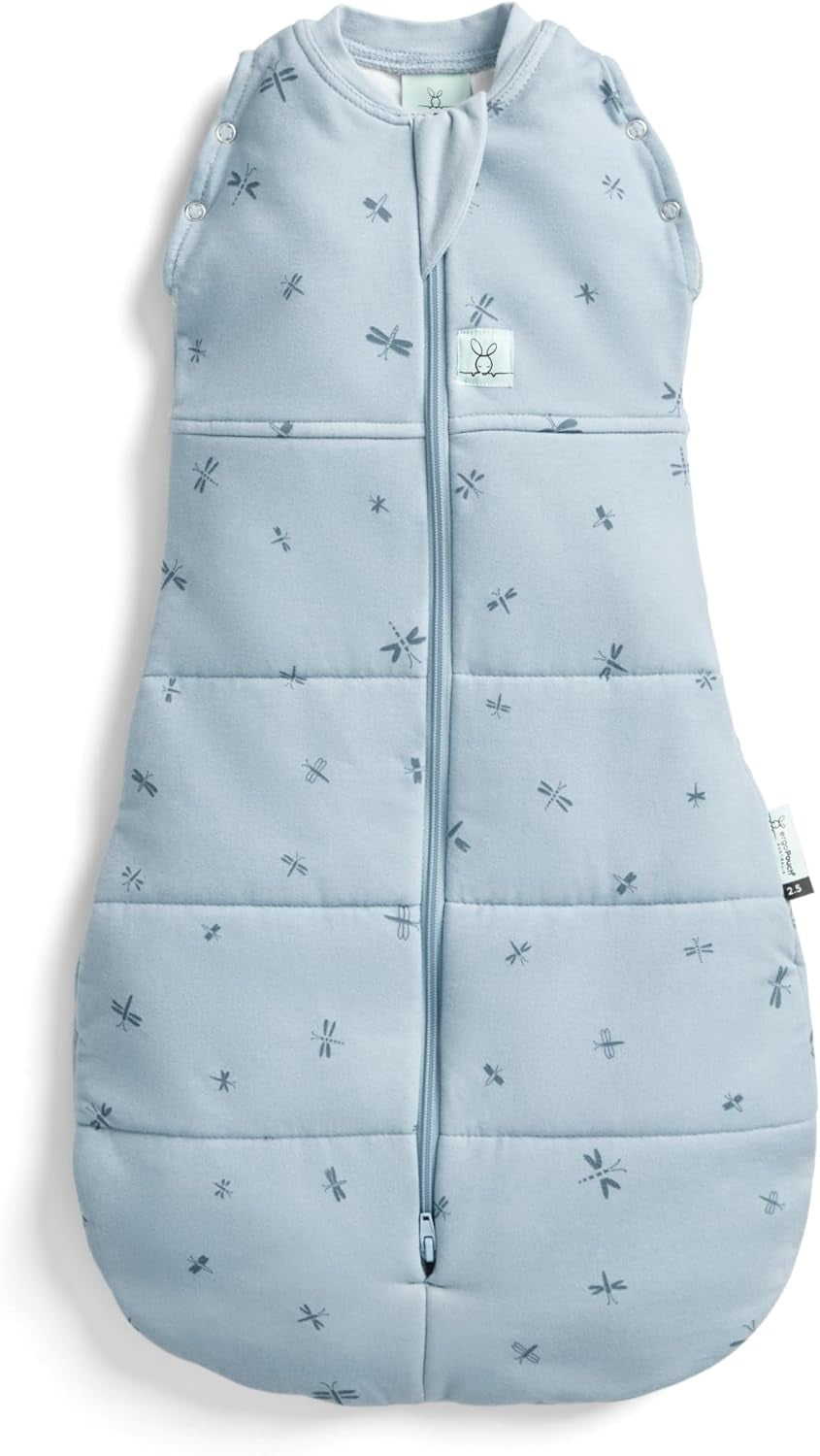 Cocoon Swaddle Bag – TOG Rated for Warmth, Breathable Organic Cotton Baby Swaddle, Two-Way Zip, Arms In or Out