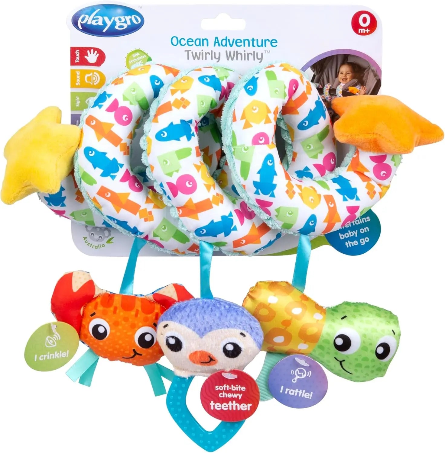 Ocean Adventure Twirly Whirly - Dive into Fun with Engaging Characters and Textures for Your Baby
