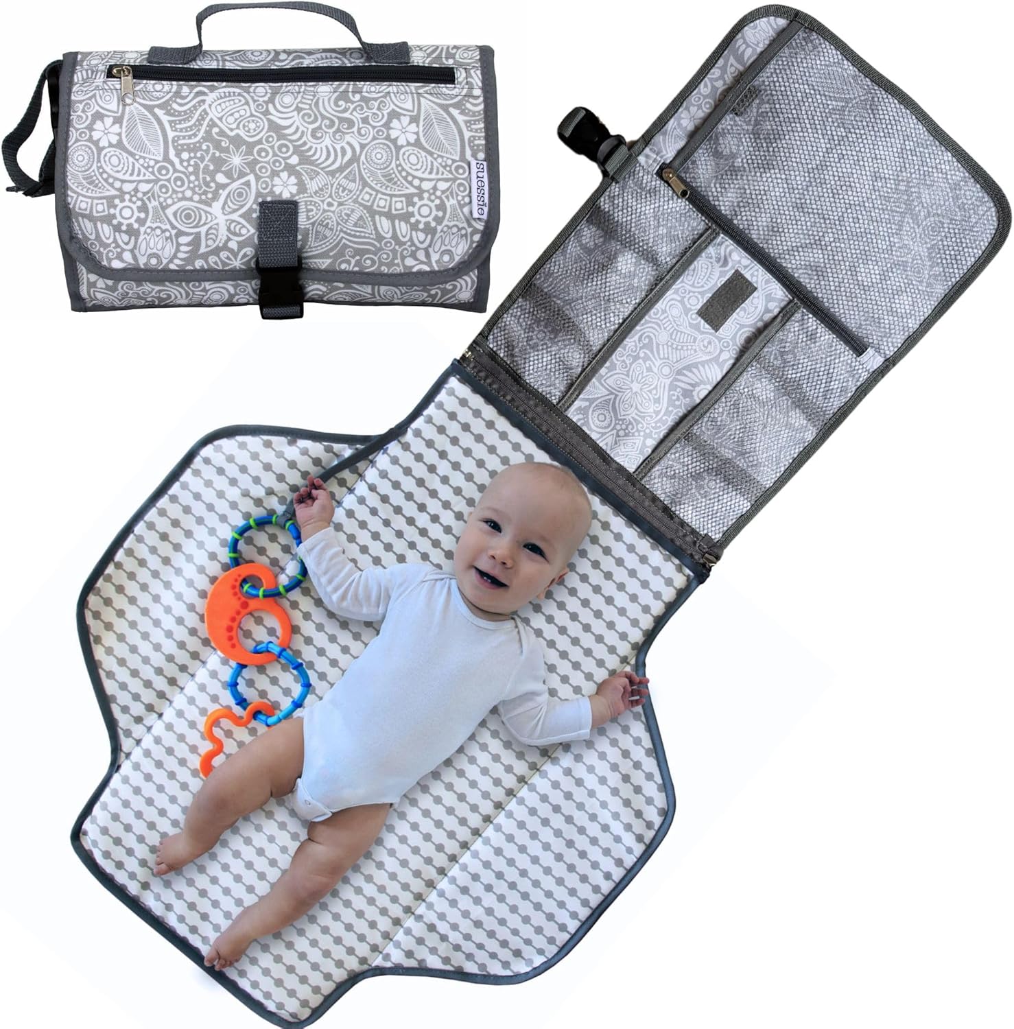 Portable Nappy Changing Mat - Waterproof Baby Change Pad for Travel (Sweet Dreams)