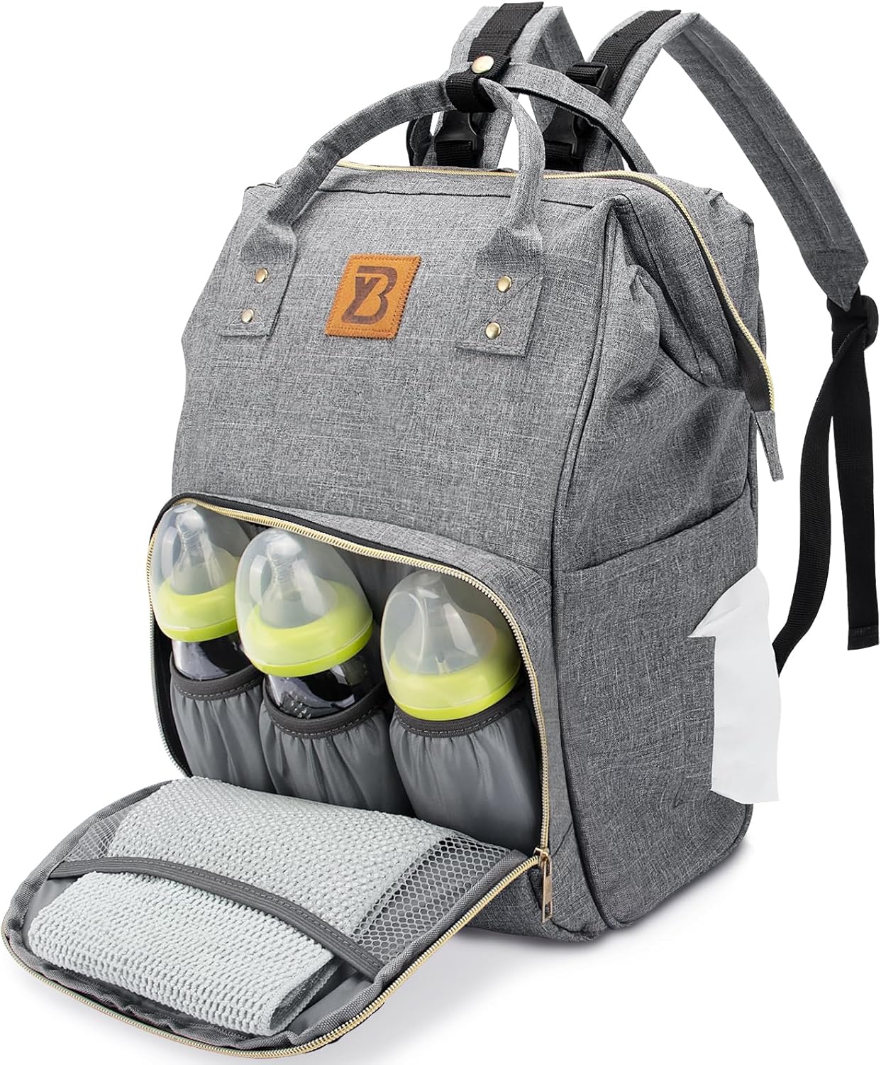 Baby Diaper Bag Backpack Baby Care Bag with Stroller Straps and Multifunctional Waterproof Baby Stuff Travel Backpack with Insulated Pockets and Large Maternity Baby Bags