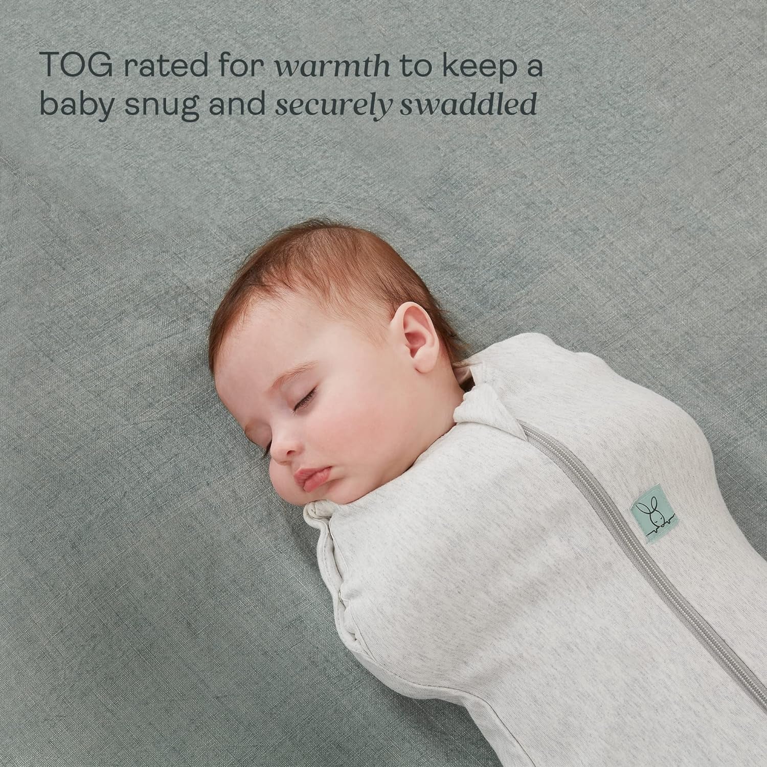 Cocoon Swaddle Bag – TOG Rated for Warmth, Breathable Organic Cotton Baby Swaddle, Two-Way Zip, Arms In or Out
