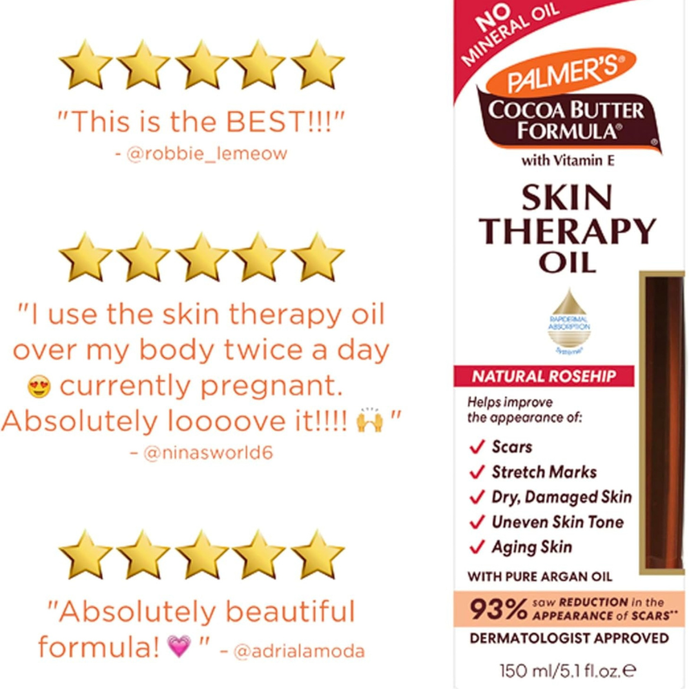 Cocoa Butter Formula Rosehip Skin Therapy Oil, 150ml Boss Baby & Co