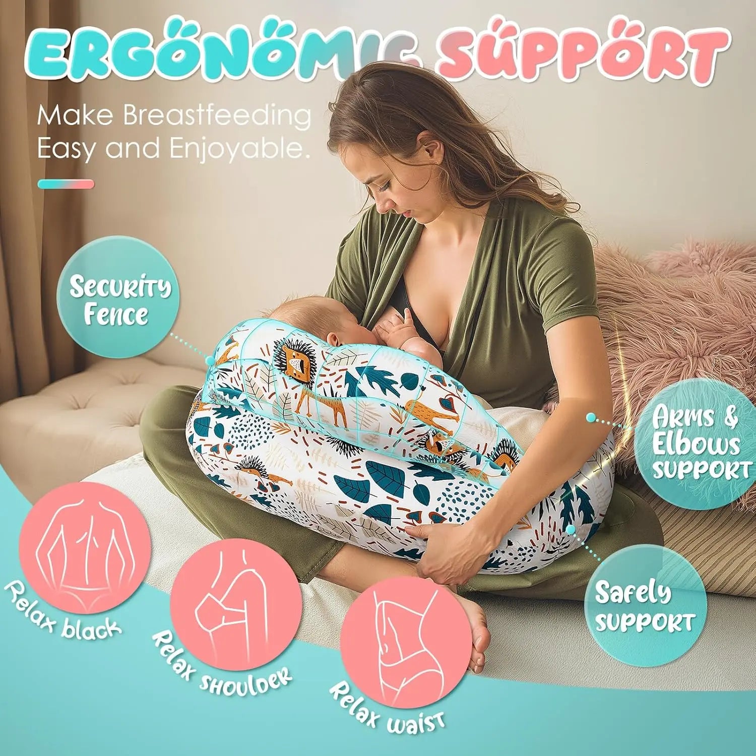 Nursing Pillow for Breastfeeding Boss Baby & Co