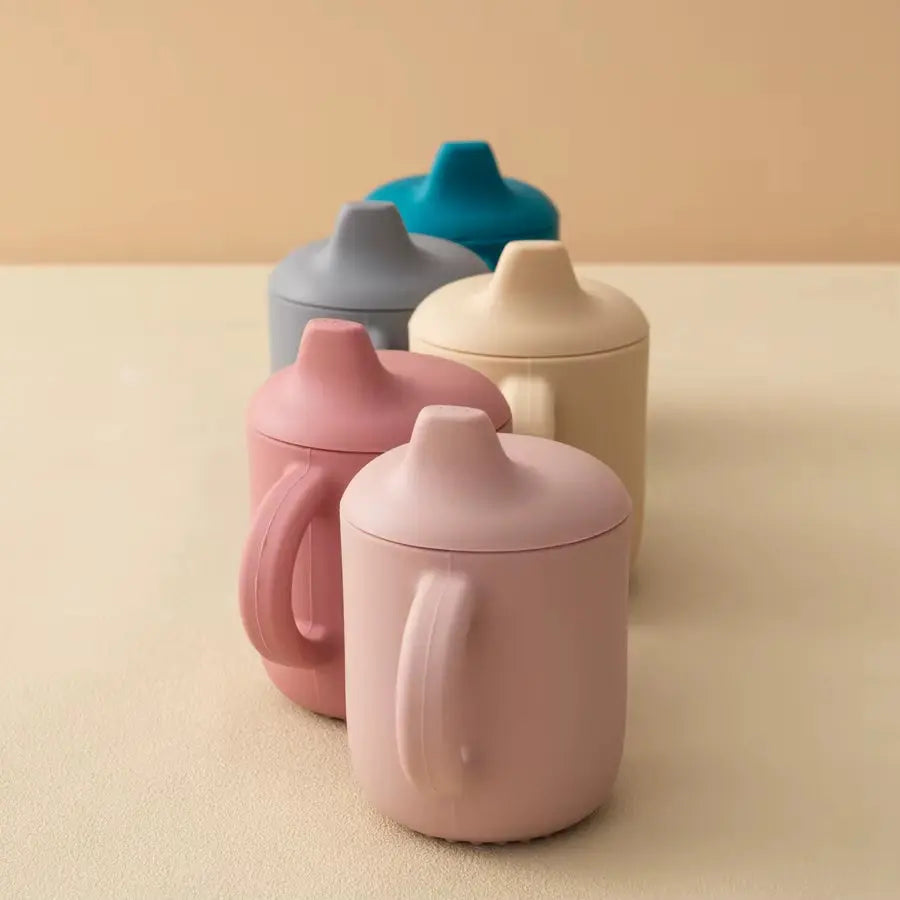 Introducing the Baby Silicone Straw Cup - The Perfect Portable Drinking Companion for Your Little One!