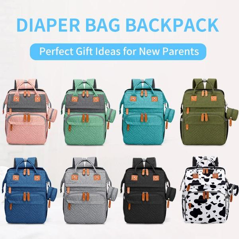 Kabaqoo's Chic Mommy Backpack: Ultimate Diaper Bag with Mosquito Net & Foldable Baby Bed for On-the-Go Moms