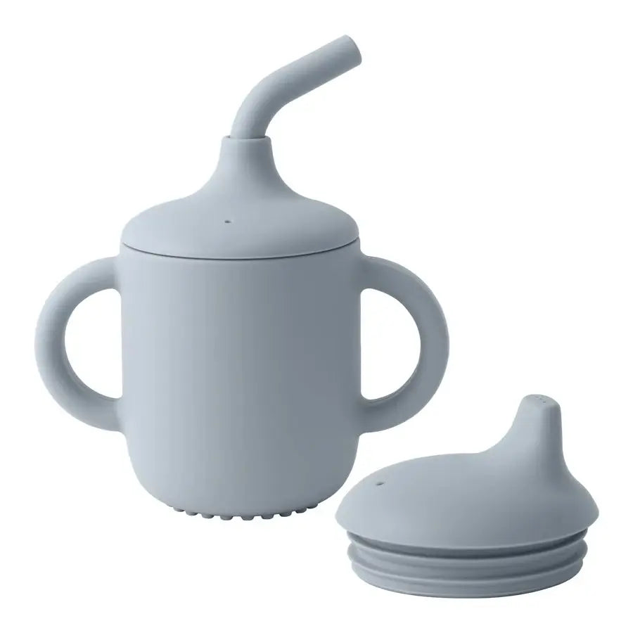 Introducing the Baby Silicone Straw Cup - The Perfect Portable Drinking Companion for Your Little One!