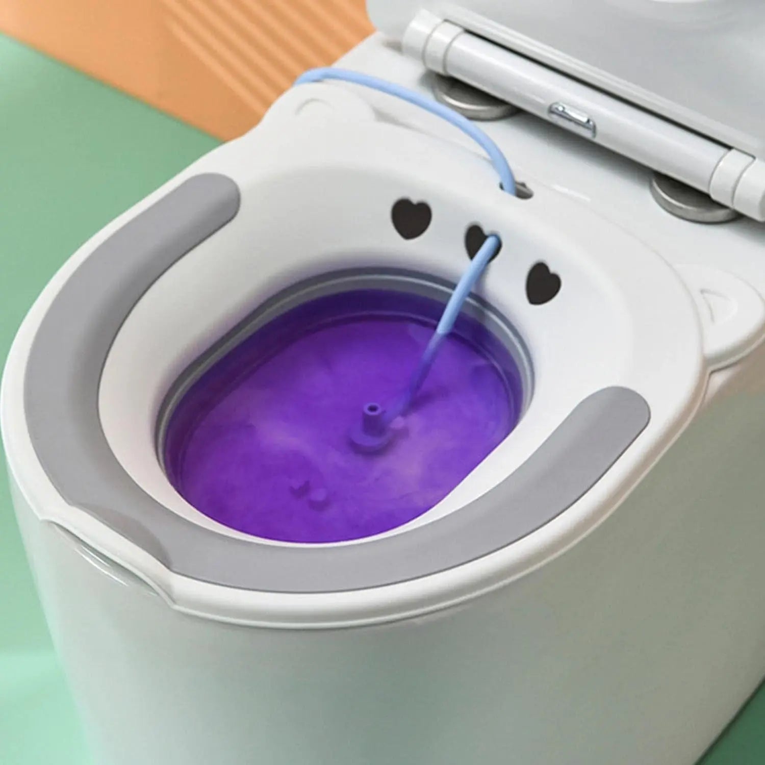 Sitz Bath for Postpartum Care - Sitz Bath Toilet Kit for Hemorrhoid Relief - Soothing  Sit Bath with Flusher, for Pregnant Women
