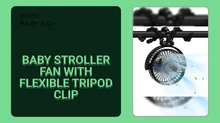 Baby Stroller Fan with Flexible Tripod Clip by@Outfy