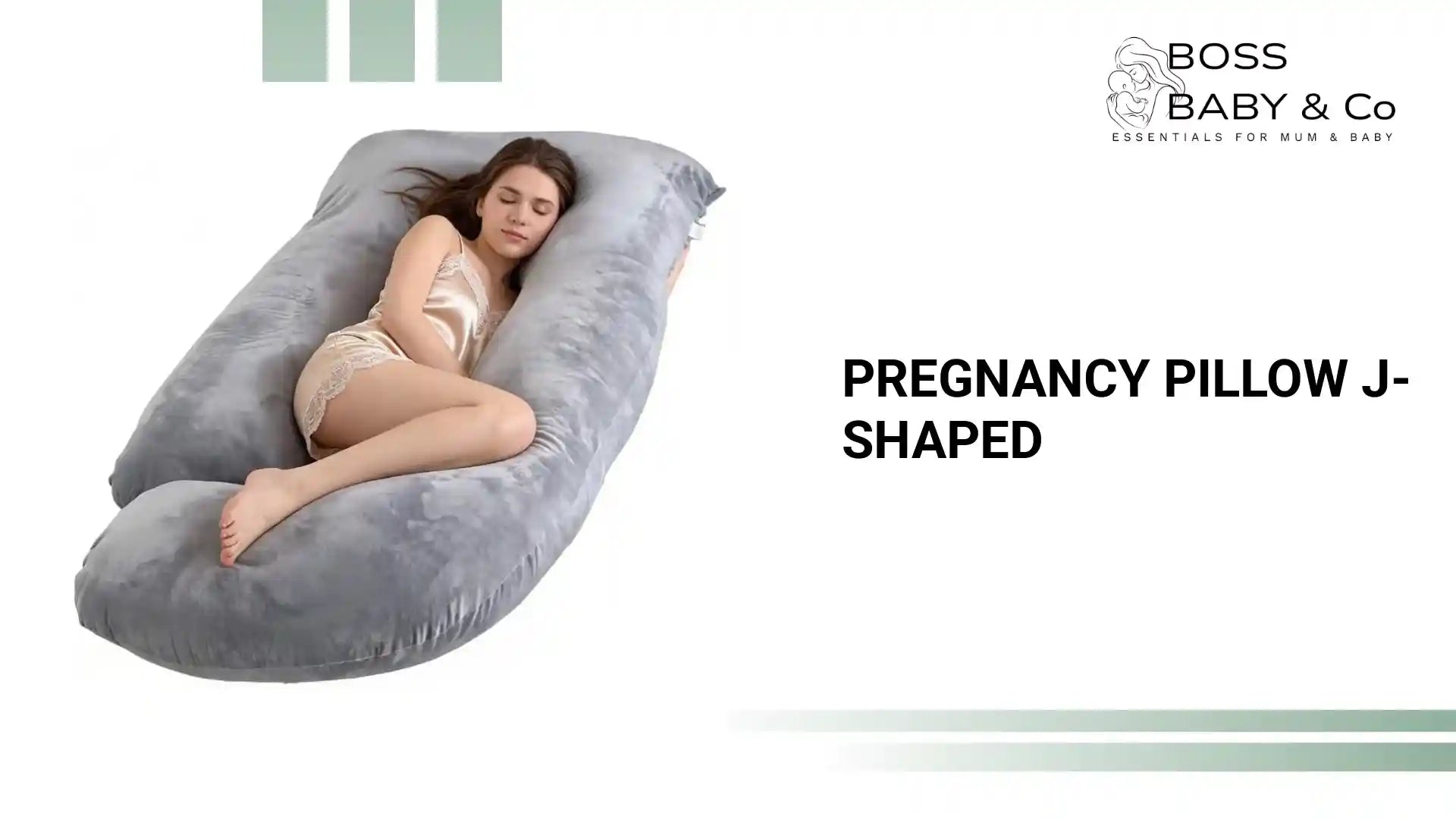 Pregnancy Pillow J-Shaped by@Outfy