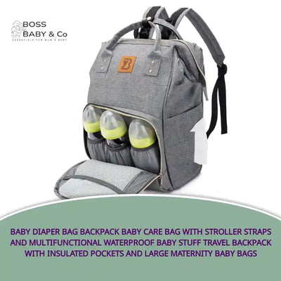 Baby Diaper Bag Backpack Baby Care Bag with Stroller Straps and Multifunctional Waterproof Baby Stuff Travel Backpack with Insulated Pockets and Large Maternity Baby Bags by@Outfy